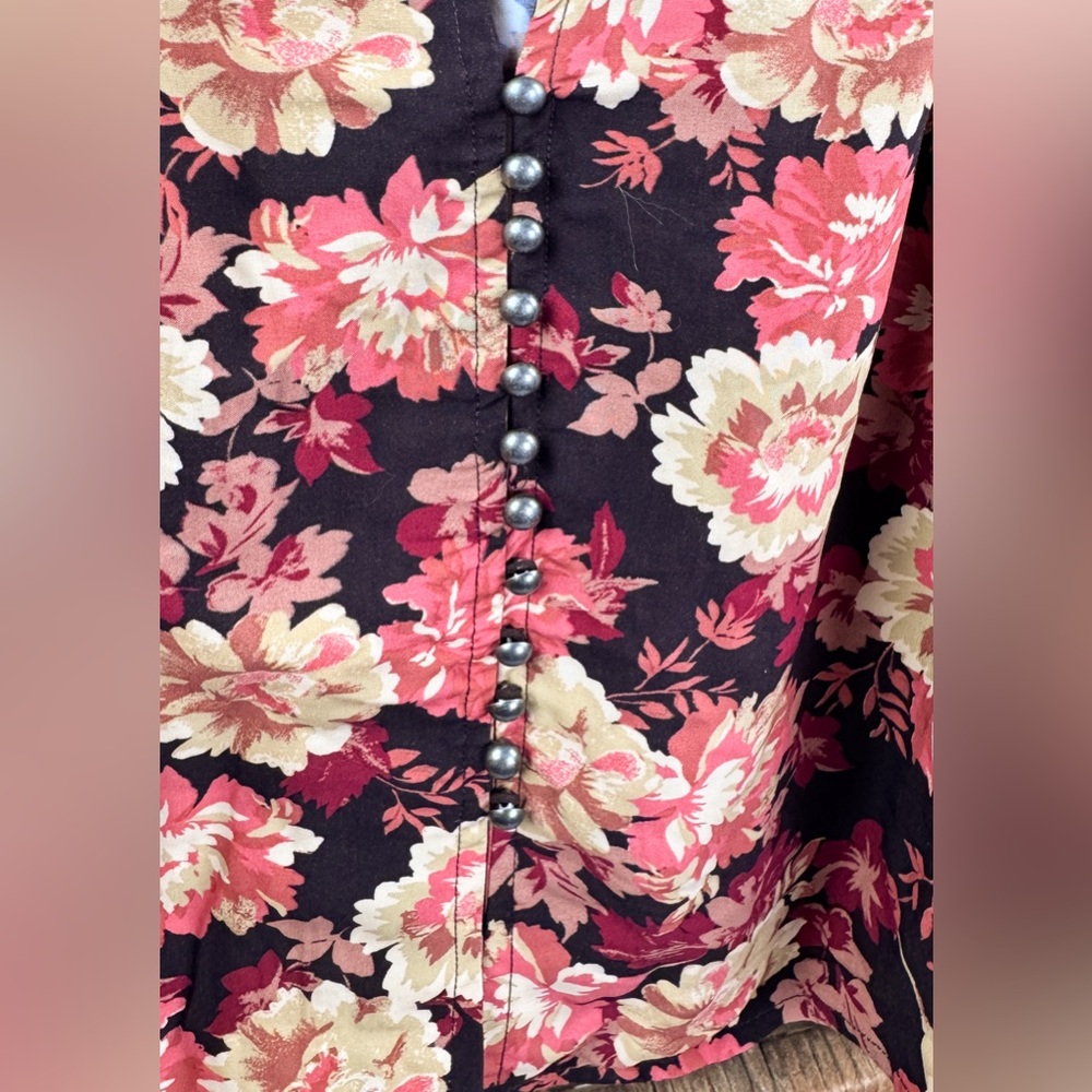 Free People Elodie Floral Two-Piece Set Retro Boho Top & Mini Skirt Size M NWT - Picture 8 of 8